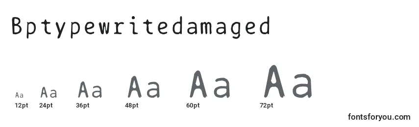 Bptypewritedamaged Font Sizes