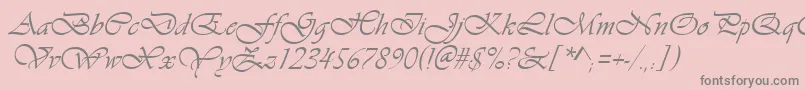 VivaldiРљСѓСЂСЃРёРІ Font – Gray Fonts on Pink Background