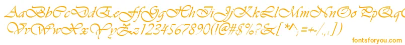 VivaldiРљСѓСЂСЃРёРІ Font – Orange Fonts on White Background