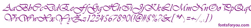 VivaldiРљСѓСЂСЃРёРІ Font – Purple Fonts on White Background