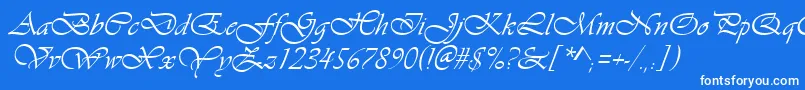 VivaldiРљСѓСЂСЃРёРІ Font – White Fonts on Blue Background