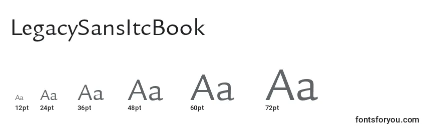 LegacySansItcBook Font Sizes