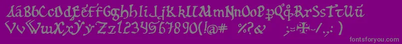 12th Font – Gray Fonts on Purple Background