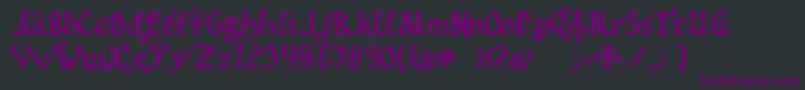 12th Font – Purple Fonts on Black Background