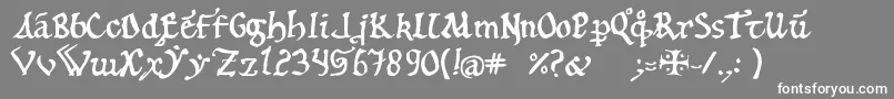 12th Font – White Fonts on Gray Background