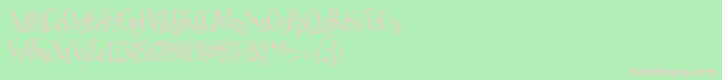BearRegular Font – Pink Fonts on Green Background