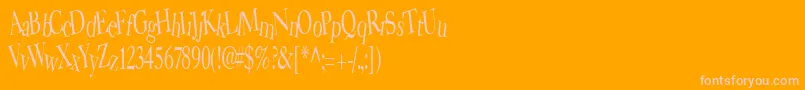 BearRegular Font – Pink Fonts on Orange Background