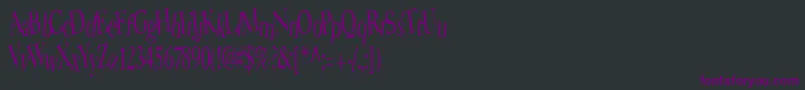 BearRegular Font – Purple Fonts on Black Background