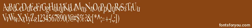BearRegular Font – White Fonts on Brown Background