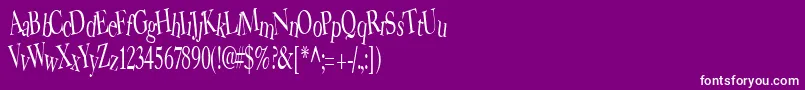 BearRegular Font – White Fonts on Purple Background