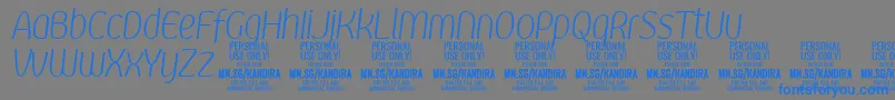 KandiraXligitPersonalUse Font – Blue Fonts on Gray Background