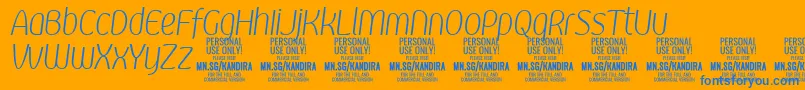 KandiraXligitPersonalUse Font – Blue Fonts on Orange Background