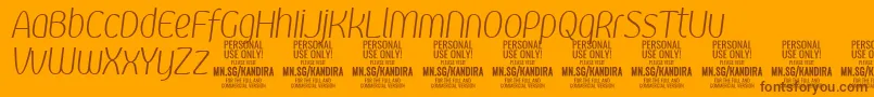 KandiraXligitPersonalUse Font – Brown Fonts on Orange Background