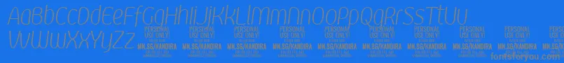 KandiraXligitPersonalUse Font – Gray Fonts on Blue Background
