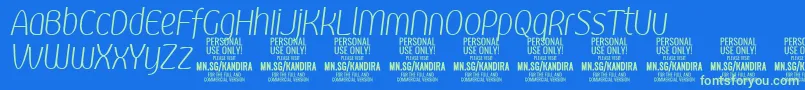 KandiraXligitPersonalUse Font – Green Fonts on Blue Background