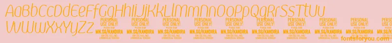 KandiraXligitPersonalUse Font – Orange Fonts on Pink Background