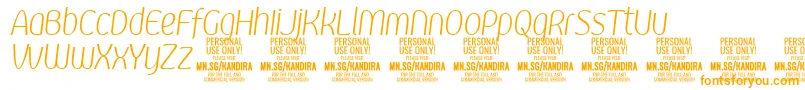 KandiraXligitPersonalUse Font – Orange Fonts