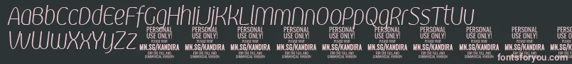 KandiraXligitPersonalUse Font – Pink Fonts on Black Background