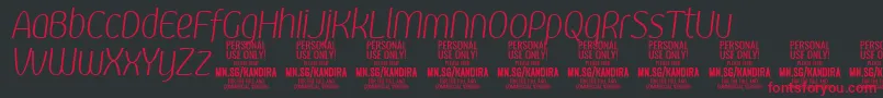 KandiraXligitPersonalUse Font – Red Fonts on Black Background