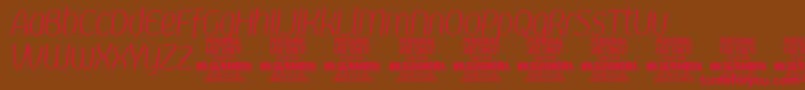 KandiraXligitPersonalUse Font – Red Fonts on Brown Background