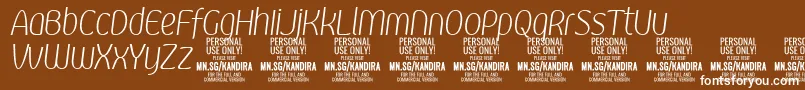 KandiraXligitPersonalUse Font – White Fonts on Brown Background