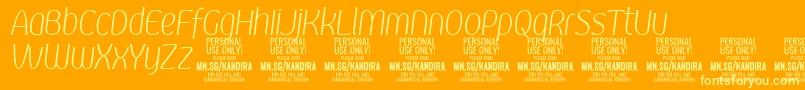 KandiraXligitPersonalUse Font – Yellow Fonts on Orange Background