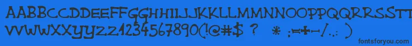 Singlemalta Font – Black Fonts on Blue Background