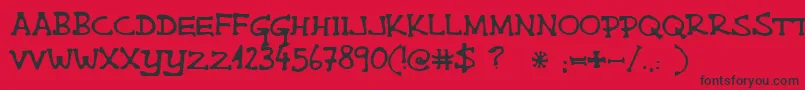 Singlemalta Font – Black Fonts on Red Background