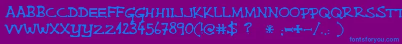 Singlemalta Font – Blue Fonts on Purple Background