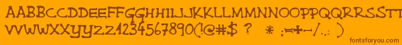 Singlemalta Font – Brown Fonts on Orange Background