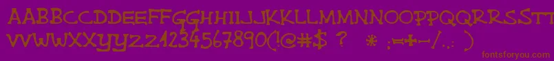 Singlemalta Font – Brown Fonts on Purple Background