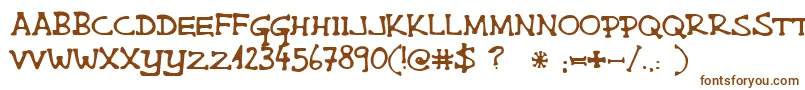 Singlemalta-fontti – ruskeat fontit valkoisella taustalla