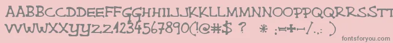 Singlemalta Font – Gray Fonts on Pink Background