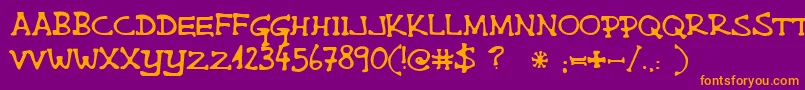 Singlemalta Font – Orange Fonts on Purple Background