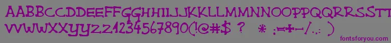Singlemalta-fontti – violetit fontit harmaalla taustalla