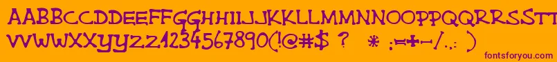 Singlemalta Font – Purple Fonts on Orange Background
