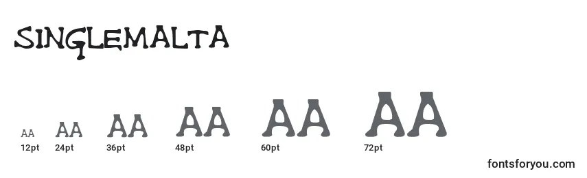 Singlemalta Font Sizes