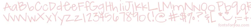 フォントDjbHowCuteAmI – ピンクのフォント