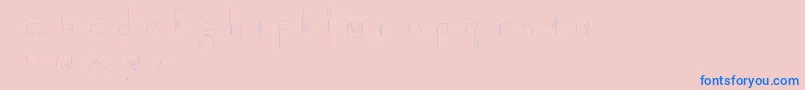 Шрифт Clowningaround – синие шрифты на розовом фоне
