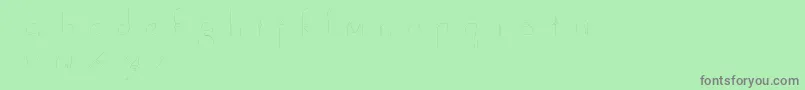 フォントClowningaround – 緑の背景に灰色の文字