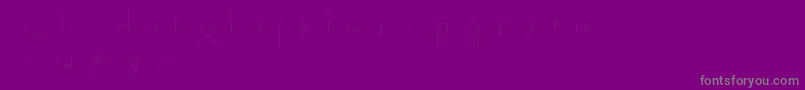 Clowningaround-fontti – harmaat kirjasimet violetilla taustalla