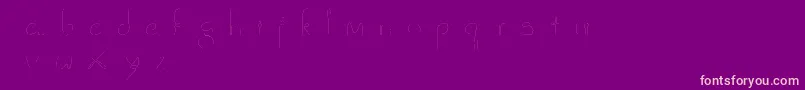 Clowningaround-fontti – vaaleanpunaiset fontit violetilla taustalla