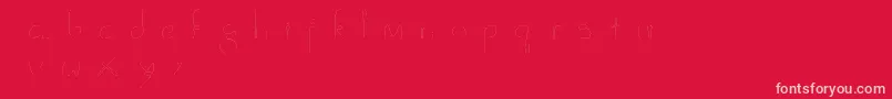 フォントClowningaround – 赤い背景にピンクのフォント