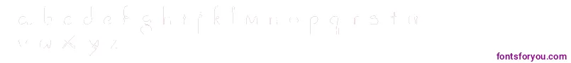 Clowningaround-fontti – violetit fontit valkoisella taustalla