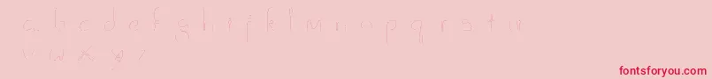 フォントClowningaround – ピンクの背景に赤い文字