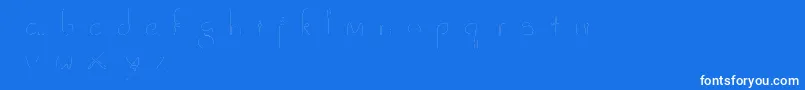 フォントClowningaround – 青い背景に白い文字