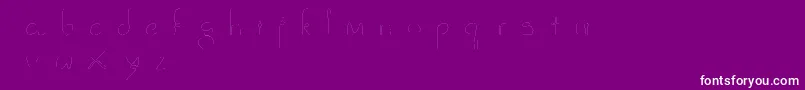 Clowningaround-fontti – valkoiset fontit violetilla taustalla