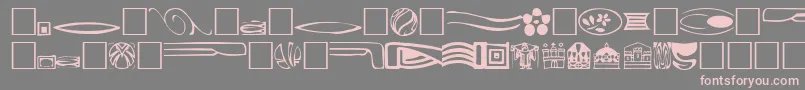 Griffdinreg Font – Pink Fonts on Gray Background