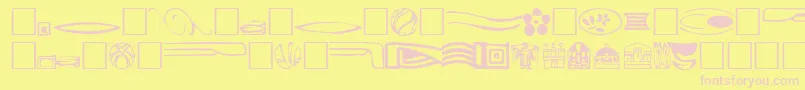 Fonte Griffdinreg – fontes rosa em um fundo amarelo
