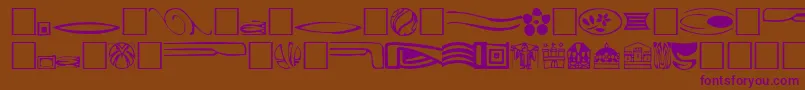 Griffdinreg-fontti – violetit fontit ruskealla taustalla